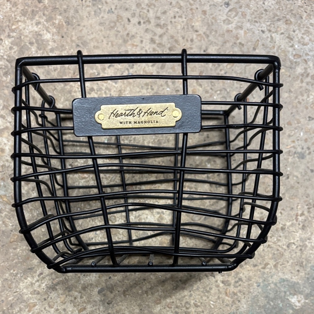 Hearth & Hand Black Metal Storage Bin